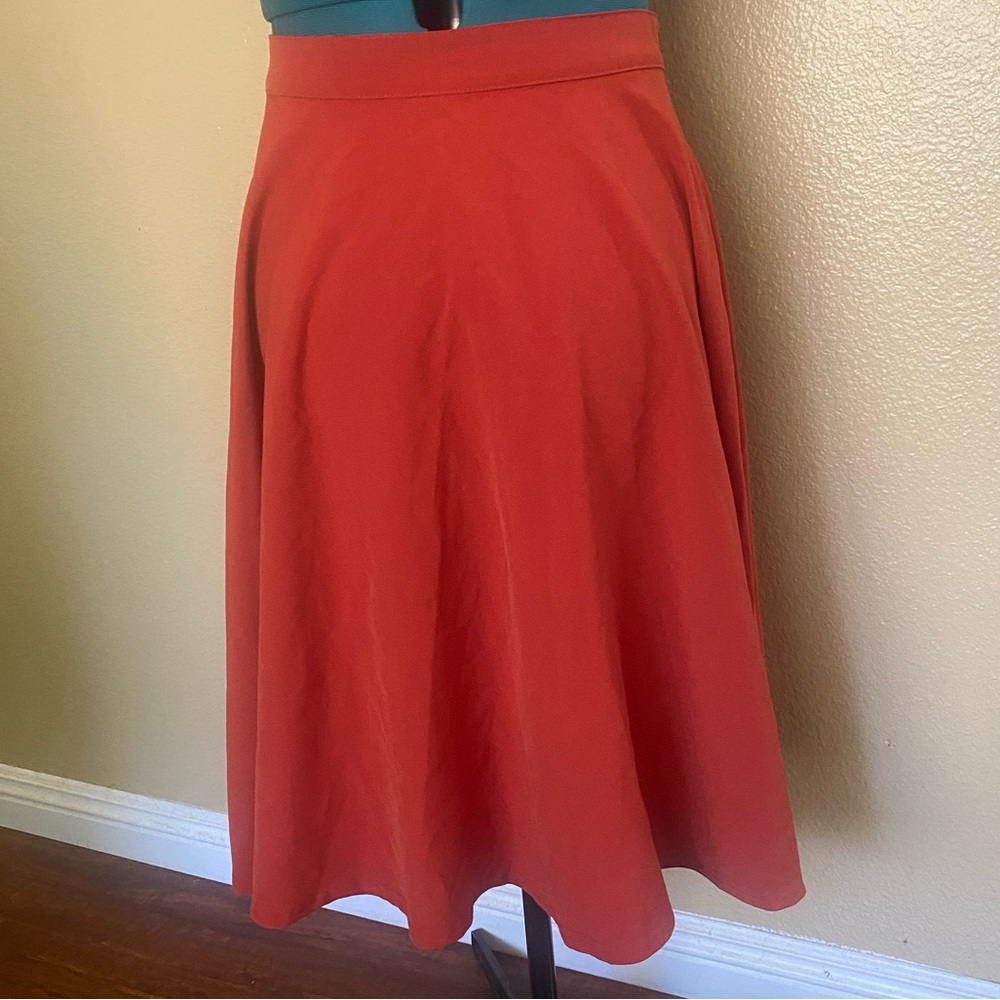 GUC - Rocksteady ModCloth Burnt Orange Swing Skirt - XL